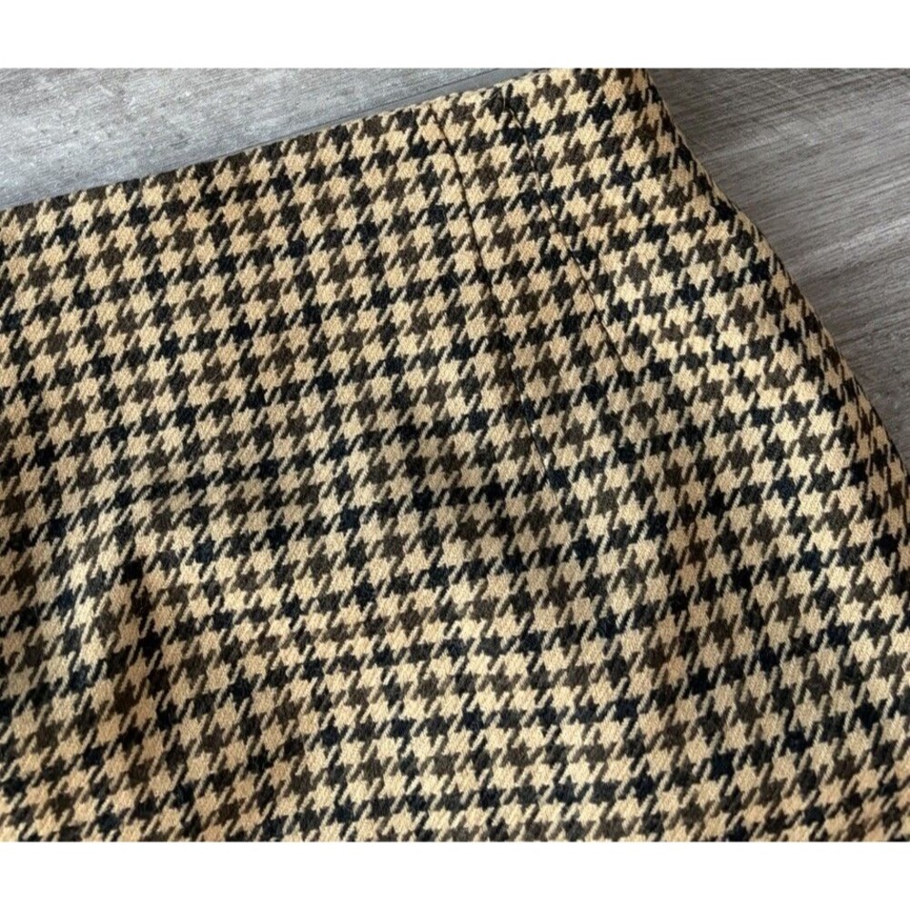 VTG Jones New York Worsted Wool Houndstooth Pencil Skirt Size 8 Lined Zip - Picture 3 of 6